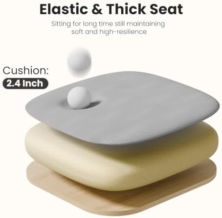 DUMOS Ergonomic Office Chair, Mid-Back Executive Desk Chair 2 Pack