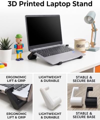 Desktop portable laptop stand for office use and travel with ventilation
