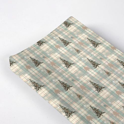 Christmas Trees Checkered Winter Holiday Pattern Baby Changing Pad Cover, Unisex Christmas Nursery Diaper Changing Table Pad Mat Sheet for Boys Girls-16x32