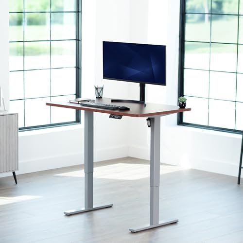 VIVO Dark Walnut 48 x 30 in Standing Desk, DESK-KIT-1G5D