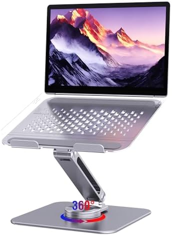 Adjustable Laptop Stand for Desk 360° Rotating Base for 10-17.3''