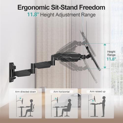 MOUNT PRO Long Laptop Wall Mount, 28" Extended Wall Mount Laptop Holder