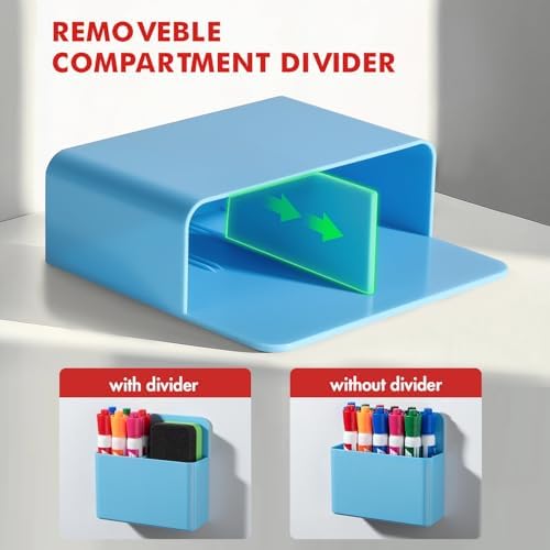 BEYGORM Plastic Magnetic Pen Holder, Powerful Magnet, 2 Pack
