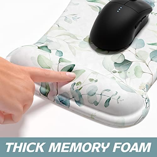 ITNRSIIET Mouse Pad Wrist Support Keyboard Wrist Rest Pad Ergonomic Mousepad Non-Slip Memory Foam Keyboard Pad Easy Typing Pain Relief Perfect for PC Laptop Gaming Office, Leaves and Branches