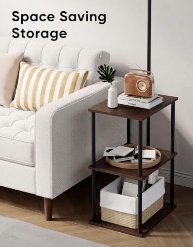Floor Lamp with Table 2-Pack, Nightstands End Side Table for Living Room