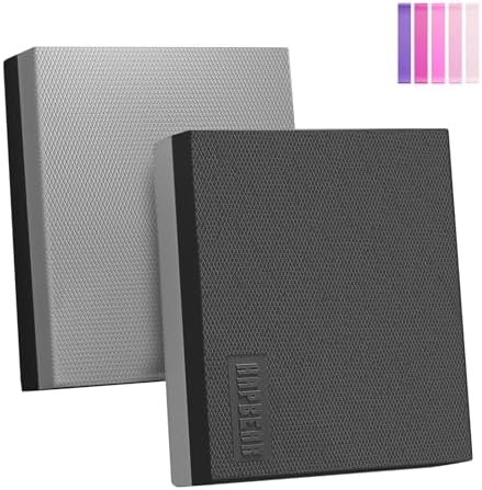 HAPBEAR Exercise Balance Pad - 15"x12" Non-Slip Textured Bottom Stability Training Mat - 2.25" Thick Soft Cushioned Foam for Physical Therapy, Core Training & Home Workouts