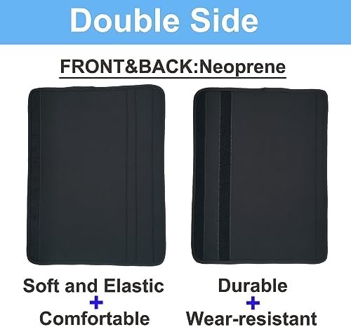 Chair Armrest Cover Office Chair Armrest Pads Adjustable Comfort Ergonomic Chair Armrest Pads Removable Durable Home Office Chair Armrest Covers – Neoprene, Black
