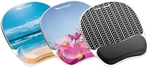 Fellowes Photo Gel Mouse Pad Wrist Rest with MICROBAN - Sandy Beach (9179301) (Pack of 4)