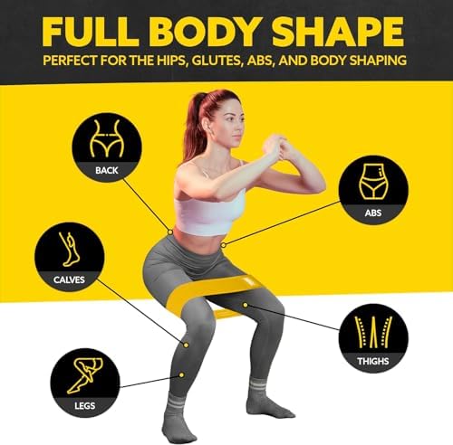 Fabric Resistance Bands for Working Out, 3-Pack for Legs and Glutes