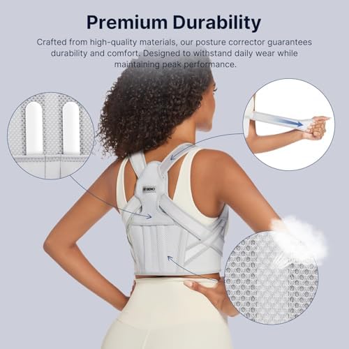 Fit Geno Posture Corrector for Women Lite, Upper Back Brace for Slouching