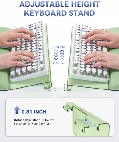 Adjustable Computer Keyboard Stand for Desktop, Keyboard Wrist Rest(Green)