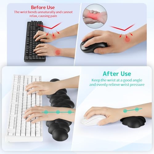 Sushret Cloud Wrist Rest for Keyboard and Mouse, Cloud Keyboard Wrist Rest