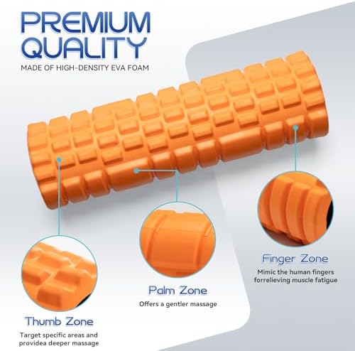 Krightlink 2-in-1 18" Foam Roller Set for Deep Muscle Massage