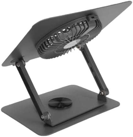 Dpofirs Laptop Stand with Integrated Fan, Stable Design (Gray)