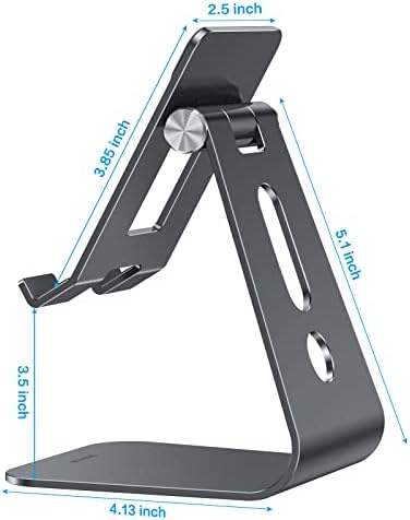 OMOTON T2 Tablet Stand for Desk, Aluminum Holder for iPad Pro/Air, Black
