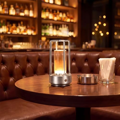 6 Pcs Portable Metal Table Lamps Bulk Cordless Table Lights Rechargeable