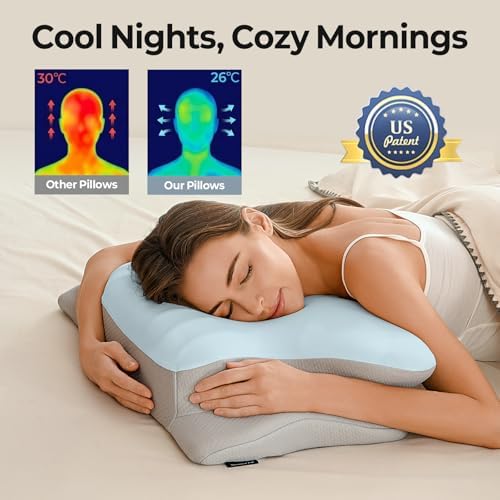Ylekto Cervical Neck Pillow for Pain Relief - Contour Memory Foam Pillows