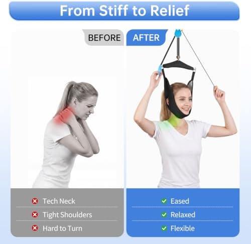 Neck Stretcher Over Door, Cervical Traction Device Quick-Release