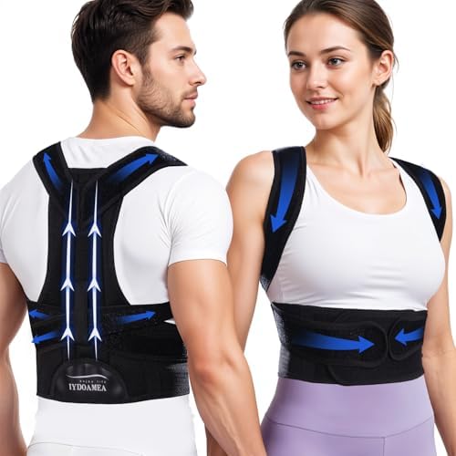 Posture Corrector for Women and Men ( Order A Size Up ) Upgraded Back Brace Support, Adjustable Shoulder Straightener for Improving Back Posture, Relief for Upper and Lower Back, Lumbar, Neck, Shoulder Pain (4XL(53.2~57.0))