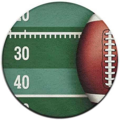 Large Machine Washable Circular Rugs, Home Decor Round Mat for Living Room Sofa Office Football Gifts