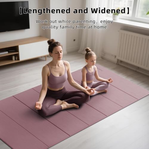 PAIDU Foldable Yoga Mat 10MM Thick 75‘’x40‘“ Quick Fold Easy Storage