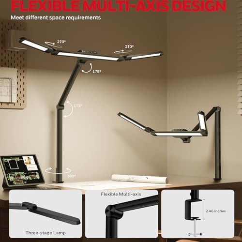 Honeywell HJ3B Sunturalux LED Clamp Desk Lamp for Computer Architect