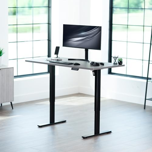 VIVO Dark Gray 60 x 30 in Standing Desk, DESK-KIT-1B6G-30