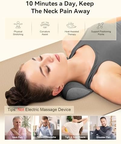 Heated Neck Stretcher for Pain Relief, Neck and Shoulder Relaxer