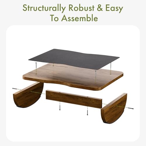 Ergonomic Wooden Foot Rest for Under Desk at Work