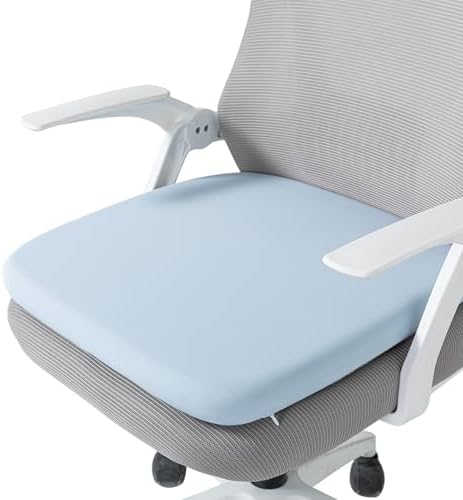 SheRest Office Chair Cushion with Straps, Memory Foam Seat Cushion with Removable Cover, Suitable for Office Chairs, Car Seats, and Airplane Seats, Blue, X-Large