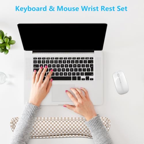 Dapesuom Keyboard Wrist Rest, Memory Foam, Ergonomic, Gaming,Clay