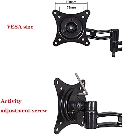 Monitor Arm Triple Monitor Stand Mount 15"-27" Aluminum Alloy Monitor Desk Mount Height Adjustable Vesa Bracket, Holds Up to 15.4Lbs, 3 Installation Methods Monitor(A)