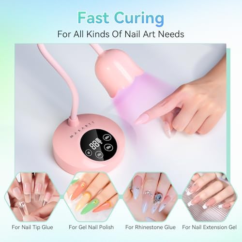 Makartt Gooseneck UV Nail Lamp Flash Cure UV Light for Gel Nails Polish