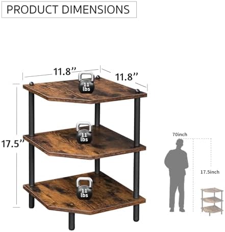 Corner Shelf Stand for Desk - 90° Corner Design to Free Up Desktop