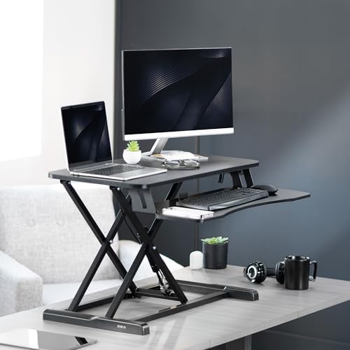 VIVO Black 32 in Standing Desk Converter, DESK-V000K