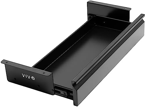 VIVO Black 22 x 9 inch Under Desk Slide Out Drawer, DESK-AC03A-22B