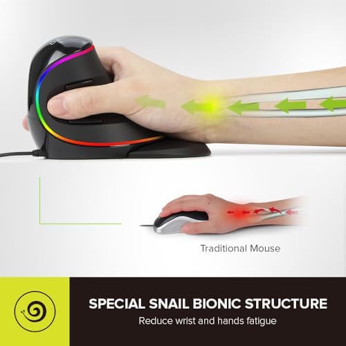 DELUX Full Size Ergonomic Split Keyboard and Vertical Mouse Combo, GM909 Wireless Split Keyboard and M618PLUS RGB Vertical Mouse for Large Hands (GM909-M618PLUS RGB)