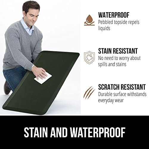 GORILLA GRIP Cushioned Antifatigue Kitchen Mat for Floor, 48x20, Green