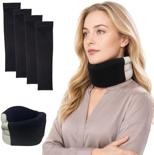 4 Pcs Breathable Neck Brace Covers, Cervical Support Sleeves, Unisex