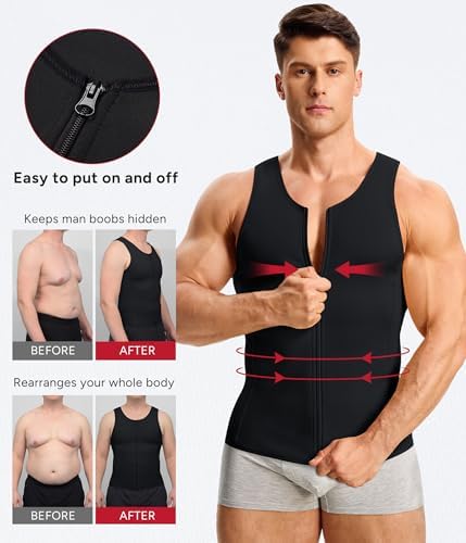 Nebility Compression Shirt Men Fajas Hombres Shapewear Tank Top Body Shaper