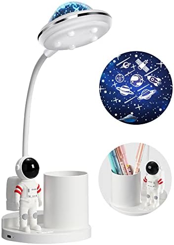 Astronaut Desk Lamp for Kids,Star Space Projector Galaxy Small Desk Lamps
