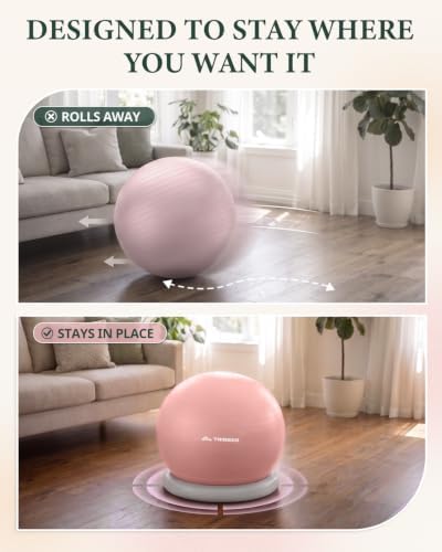 Trideer Exercise Ball Chair – Yoga Ball Chair for Office, Pregnancy & Home