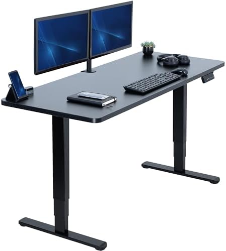 VIVO Black 60 x 24 in Standing Desk, DESK-KIT-2B6B