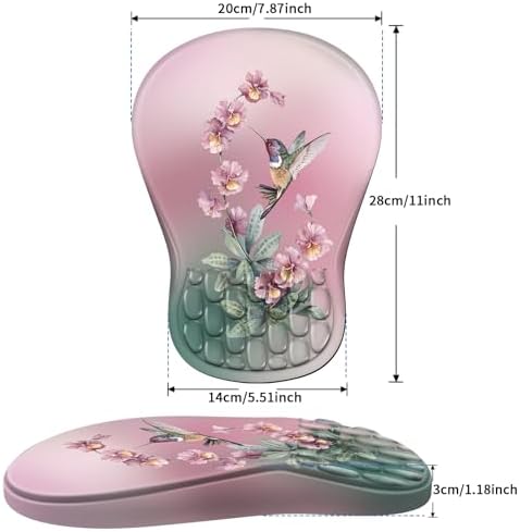 YIWEI Ergonomic Mouse Pad with Wrist Rest for Carpal Tunnel Pain Relief