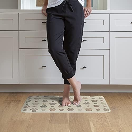 GelPro Designer Cushioned Anti-Fatigue Comfort Floor Mat, Padded Stain-Resistant, Waterproof, Non-Slip Comfort Padded Desk/Office Mat, 20 x 32, PAWZ Brown Lab