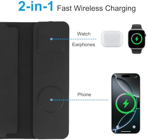 Laptop Sleeve Bag with Stand and Wireless Charger for MacBook Air 13.6 inch/Pro 14, MacBook Pro/Air/Neo 13, Bag for 14 inch Laptops with Wireless Charging 3 in 1