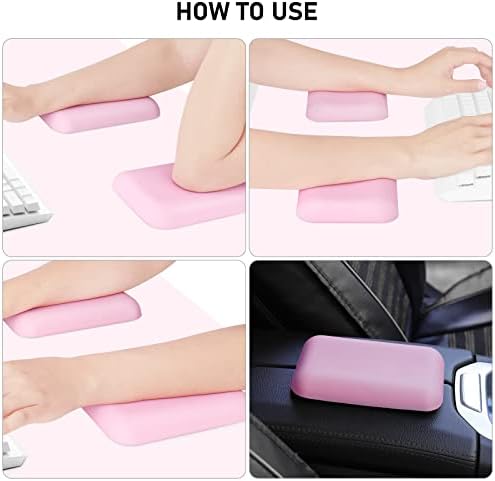 Leolee Elbow Rest Pads for Desk, Pink Ergonomic Wrist Rest Arm Rest Pads