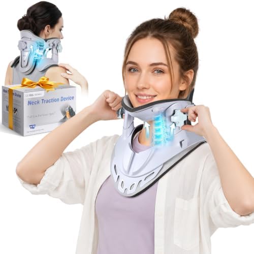 Neck Traction Device, Adjustable Neck Stretcher for Pain Relief