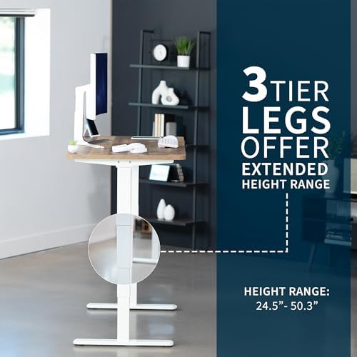 VIVO Reclaimed Wood 55 x 28 in Standing Desk, DESK-KIT-2W55P