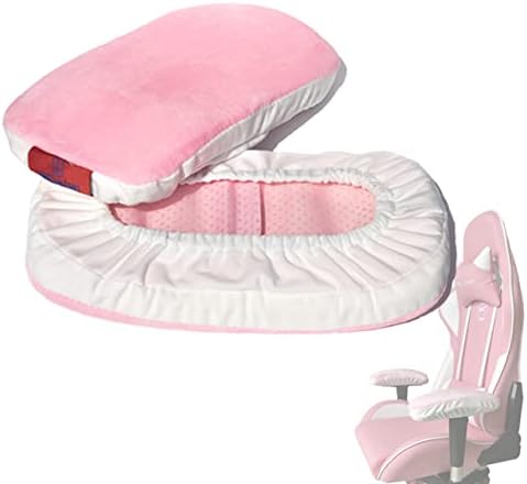 Ergonomic Office Chair Armrest Pads Extra Soft Elbow Support Cushions for Office, Gaming, Desk Chairs, Set of 2 Pink (11" Large Size, Washable Cover)‌